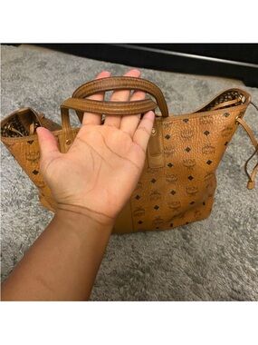 MCM Cognac Visetos Monogram Tote
